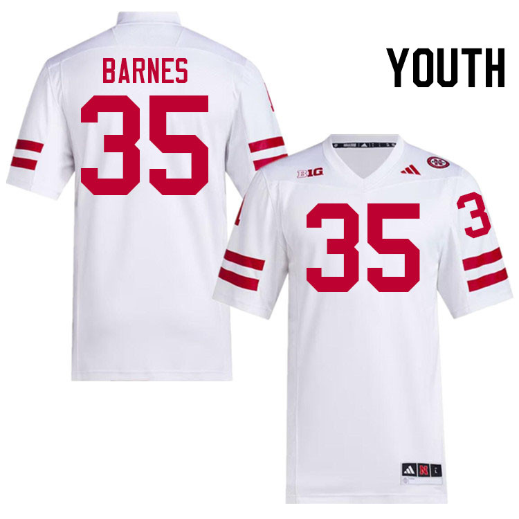 Youth #35 D'Andre Barnes Nebraska Cornhuskers College Football Jerseys Stitched Sale-White